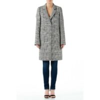 Manteau à carreaux mi-long Prince De Galles;Gris LIU JO