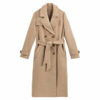 Manteau long drap de laine mélangée Noir LA REDOUTE COLLECTIONS