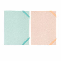 Mini-chemises à élastiques en carton rose et vert (x2) Maisons du Monde