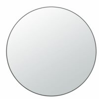 Miroir rond 2 étagères en métal noir D99 Maisons du Monde