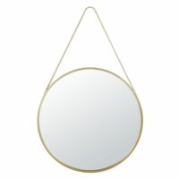 Miroir rond à suspendre en métal doré D90 Maisons du Monde
