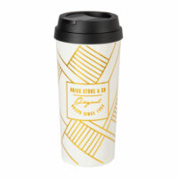 Mug de voyage en plastique ivoire imprimé doré Maisons du Monde