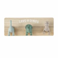 Patère 3 crochets dinosaures gris marron et verts Maisons du Monde