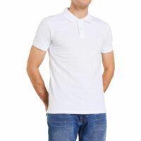 Polo slim en maille piquée stretch Vert - Bleu Marine - Rouge - Noir - Bleu Roi - Blanc - Bleu Pétrole - Bleu Ciel - Gris Esprit