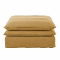 Pouf de canapé en lin ocre Pompei Maisons du Monde