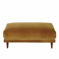 Pouf de canapé en velours ocre Raoul Maisons du Monde