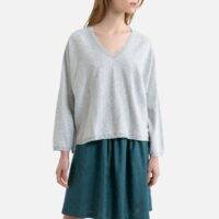 Pull col v en fine maille irisée FLORESTINE Gris Harris wilson