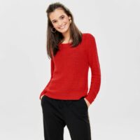 Pull fine maille col bateau Noir;Rouge;Bleu Marine Only