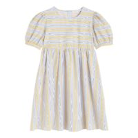 Robe ample courte style babydoll Rayé Bleu/Jaune ENGLISH FACTORY