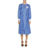 Robe chemise rayée boutonnée Rayé Bleu/Blanc Tommy Hilfiger