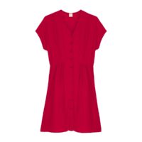Robe courte à manches courtes ROMILY Rouge Des Petits Hauts