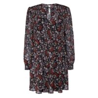 Robe courte manches longues Imprimé Fond Noir Pepe Jeans