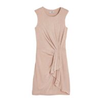 Robe droite courte drapée sans manches Noir;Rose Pâle LIU JO