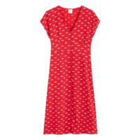 Robe imprimée longue à manches courtes NOLLA Rose PETITE MENDIGOTE