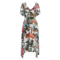 Robe longue imprimé tropical