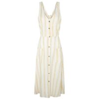 Robe midi sans manches à rayures