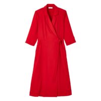 Robe portefeuille col tailleur