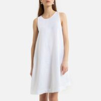Robe sans manches forme évasée en lin Noir;Blanc;Bleu Roi LA REDOUTE COLLECTIONS