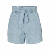 Short à rayures poches plaquées ceinture à nouer Rayé Bleu/Blanc Vero Moda