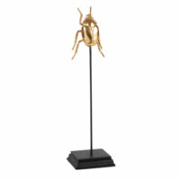 Statuette attagène doré sur tige noire H31 Maisons du Monde