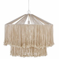 Suspension cordes en jute et métal blanc Maisons du Monde