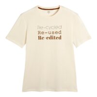 T-shirt col rond manches courtes Ecru LA REDOUTE COLLECTIONS