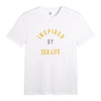 T-shirt col rond manches courtes imprimé devant Blanc LA REDOUTE COLLECTIONS