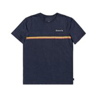 T-shirt manches courtes High pipped Bleu - Navy Blazer Heather - Bleu Chiné - Blanc/White Quiksilver