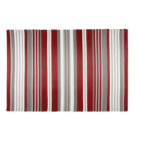 Tapis de jardin en tissu rayé rouge et blanc 180x270 ESPELETTE Maisons du Monde