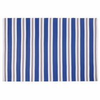 Tapis d'extérieur en polypropylène bleu motifs à rayures 180x270 Maisons du Monde