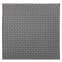 Tapis d'extérieur motifs graphiques noirs et blancs 180x180 Maisons du Monde