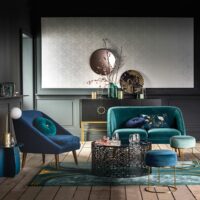 Tapis laine et viscose Seda Vert/Or LA REDOUTE INTERIEURS