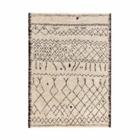 Tapis style berbère XXL Afaw Marron + Blanc Cassé - Noir/Blanc LA REDOUTE INTERIEURS