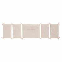 Tour de lit bébé en coton blanc et rose à motifs Maisons du Monde