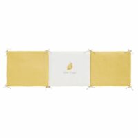 Tour de lit bébé en gaze de coton jaune et blanc imprimé citron Maisons du Monde