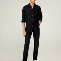 Chemise regular fit 100 % lin Nouvelle collection MANGO MAN