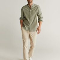 Chemise regular fit col mao Nouvelle collection MANGO MAN