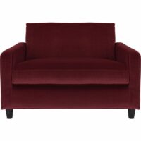 Chester Canapé compact en velours - Lie-de-lin - Pieds en bois noir Habitat