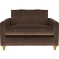 Chester Canapé compact en velours - Taupe - Pieds chêne Habitat