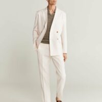 Pantalon de costume slim fit lin Nouvelle collection MANGO MAN