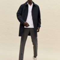 Trench laine technique Nouvelle collection MANGO MAN