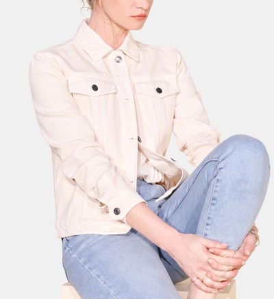 Veste en jean Manilla B Beige Caroll Veste en jean Manilla B Beige Caroll