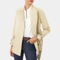 Trench femme ajusté Lima mi-long Beige Caroll
