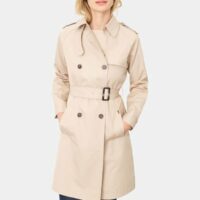 Trench femme cintré Veracruz mi-long Beige Caroll