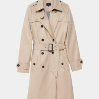 Trench femme ajusté Caracas B mi-long Beige Caroll