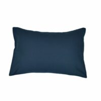Housse de coussin en coton lavé marine 40x60 cm Zodio