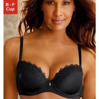 Soutien-gorge NUANCE à coques avec ravissante dentelle brodée - Nuance - Noir