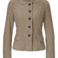Veste en cuir - ASHLEY BROOKE - écru