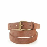 Ceinture en cuir irisé - largeur 25 mm - taille unique - ajustable Rouge C-OUI C-OUI