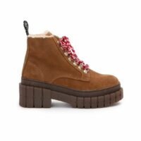 Boots en cuir KROSS LOW BOOTS NUBUCK GRAIN Marron No Name No Name